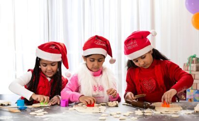 kids celebrating christmas